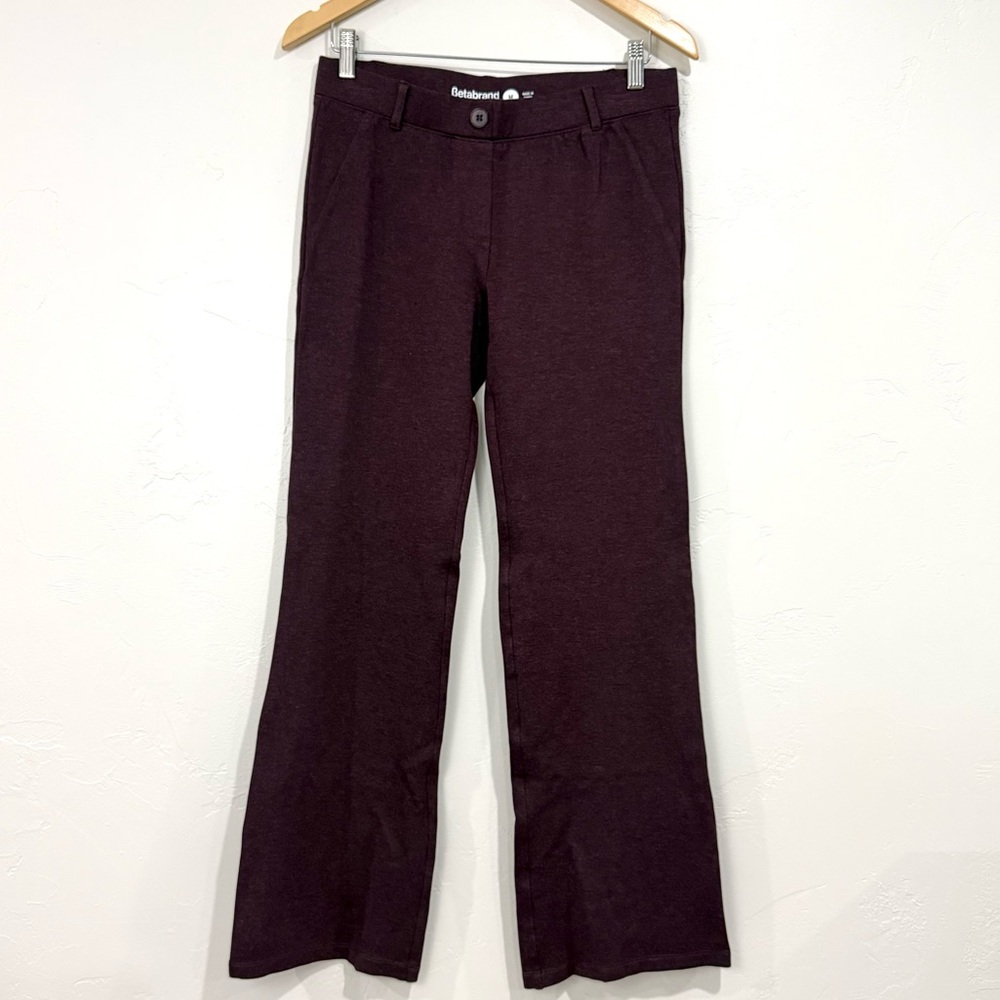 Betabrand Maroon Burgundy Bootcut Dress Pants Yoga Office Comfy Stretchy Medium